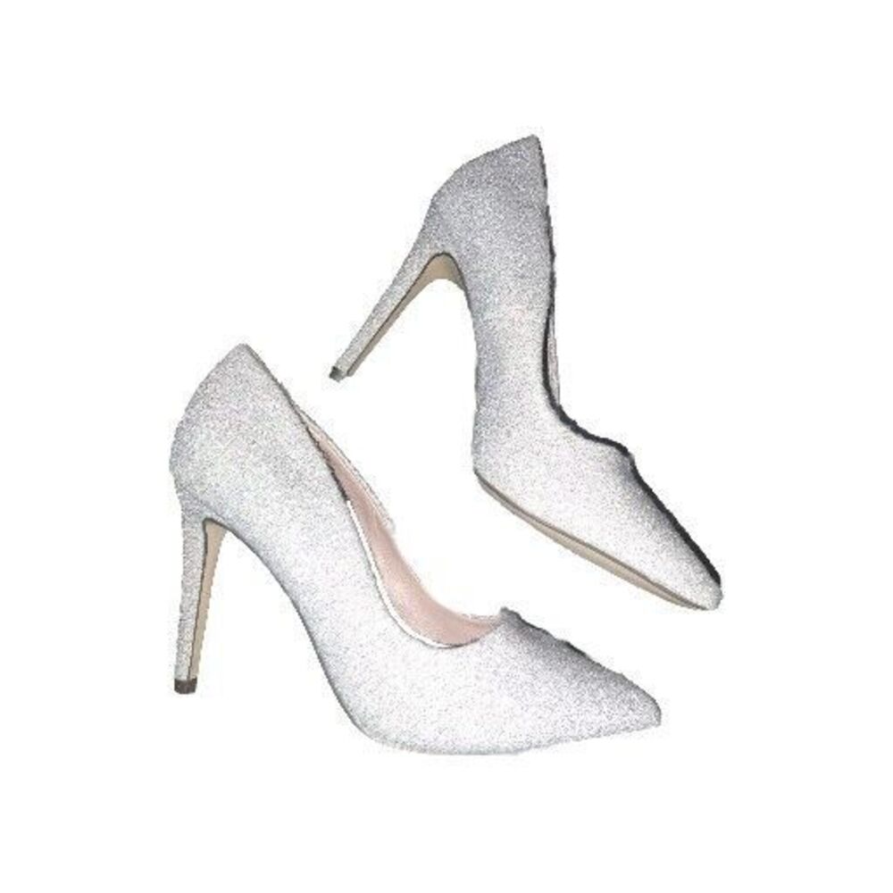 Call It Spring Womans Heels 4” Silver Sparkle Stiletto Pumps Size 7 Shoes